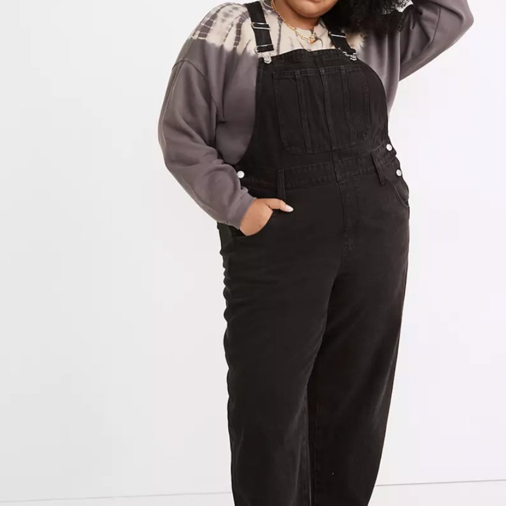 Madewell Plus Straight-Leg Overalls in Lunar Wash / 16W / Good Condition